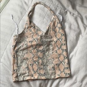 Snakeskin Halter top